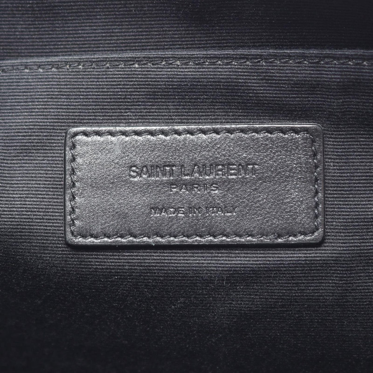 Saint Laurent Paris Clutch Mini Zip Tablet Sleeve Star Black Silver Leather — view 4