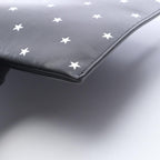 Saint Laurent Paris Clutch Mini Zip Tablet Sleeve Star Black Silver Leather — view 7