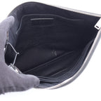 Saint Laurent Paris Clutch Mini Zip Tablet Sleeve Star Black Silver Leather — view 3