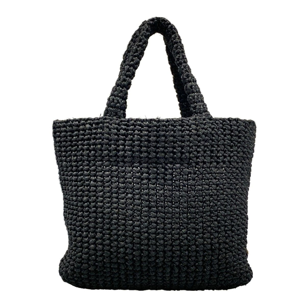 Prada Tote Bag Small Clochette Black Beige Braid — view 3