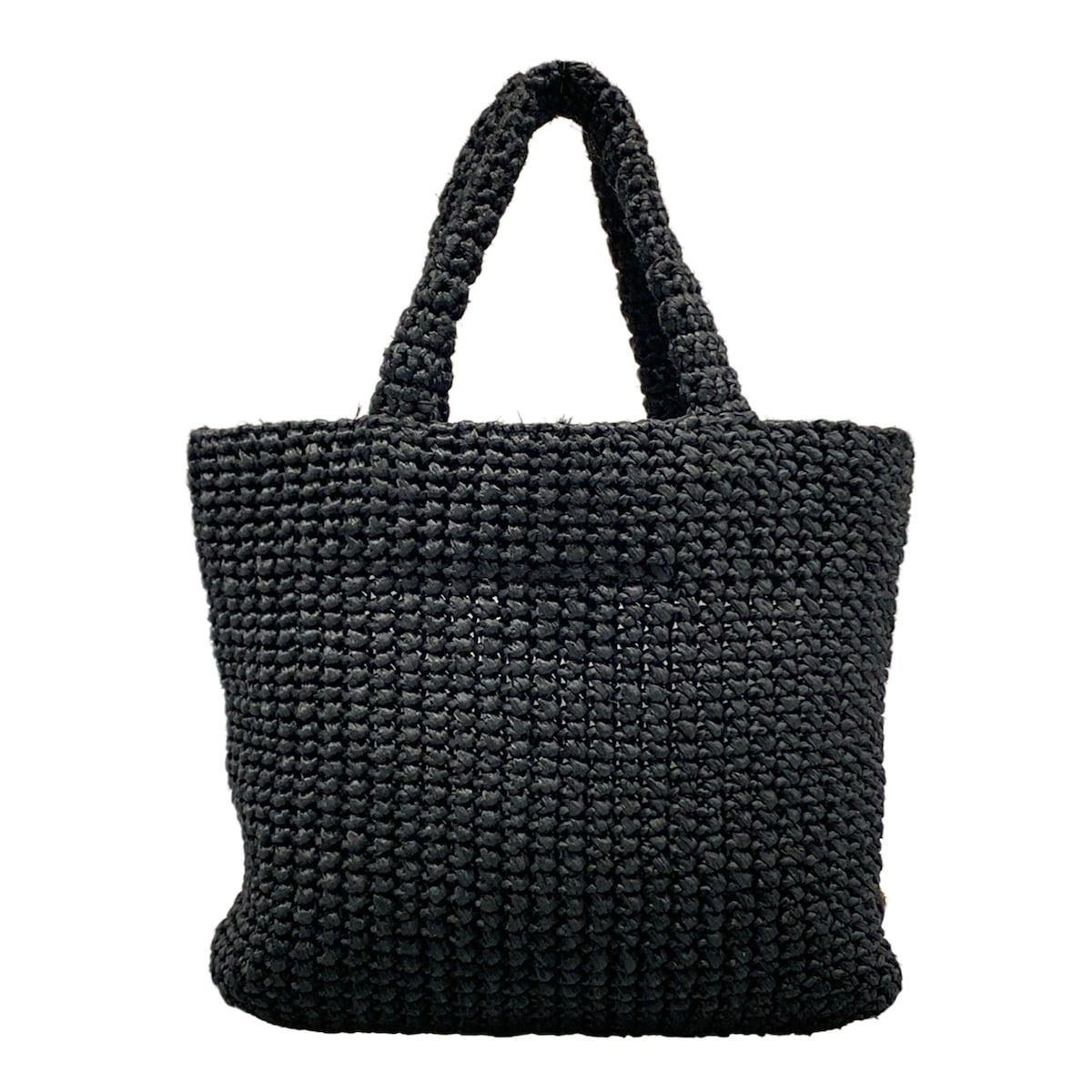 Prada Tote Bag Small Clochette Black Beige Braid — view 3