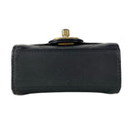 Chanel Shoulder Bag Mini Quilted Black Chain Gold Faux Pearl Lambskin — view 5