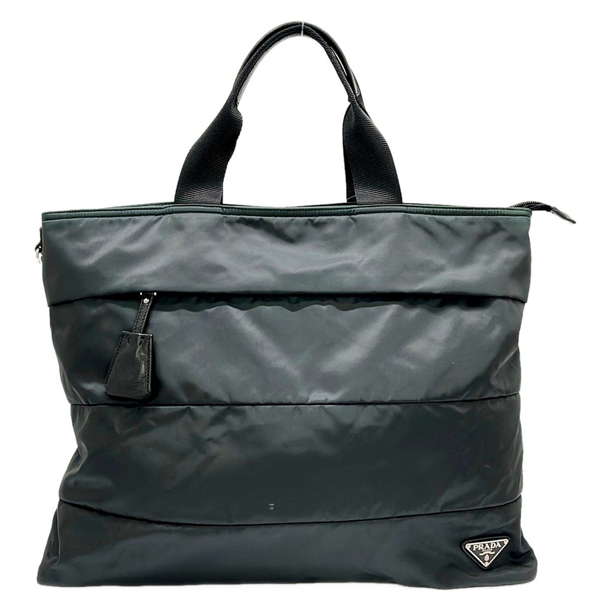 Prada Boston Bag Black No Lock Leather