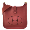 Hermes Shoulder Bag Evelyne 23 Rouge Ash Gold