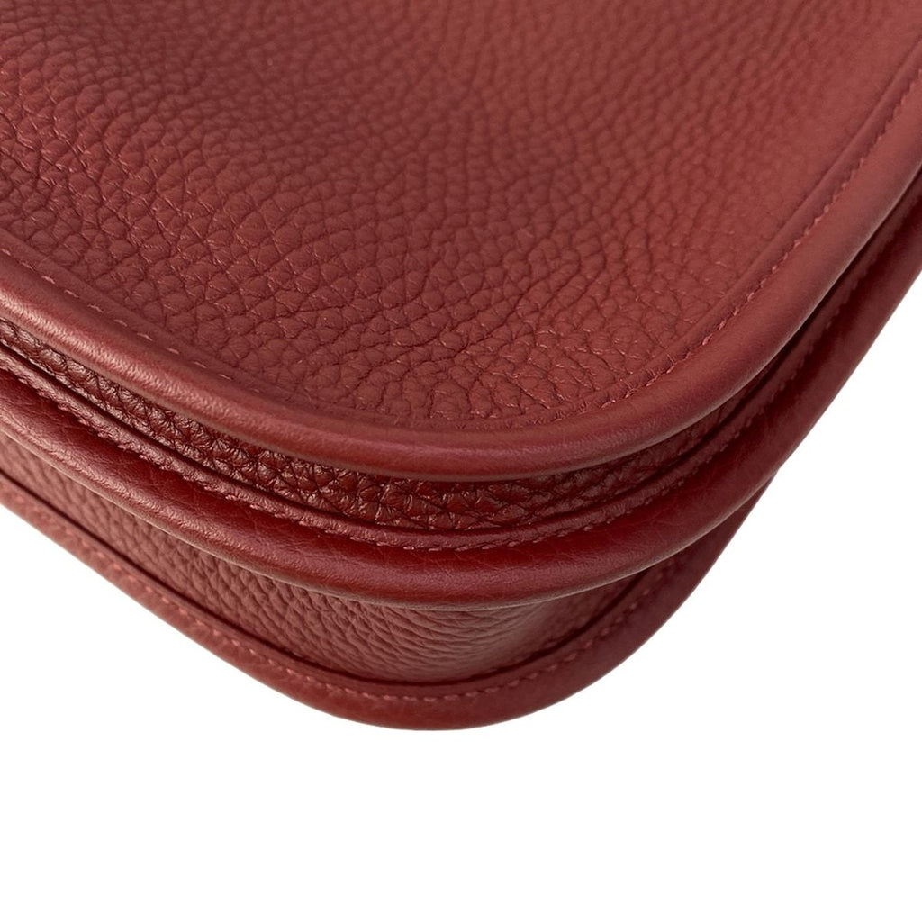 Hermes Shoulder Bag Evelyne 23 Rouge Ash Gold — view 8