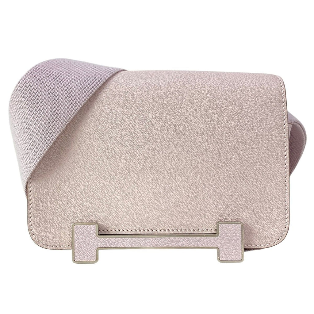 Hermes Shoulder Bag Geta Mauve Pale Chai Silver