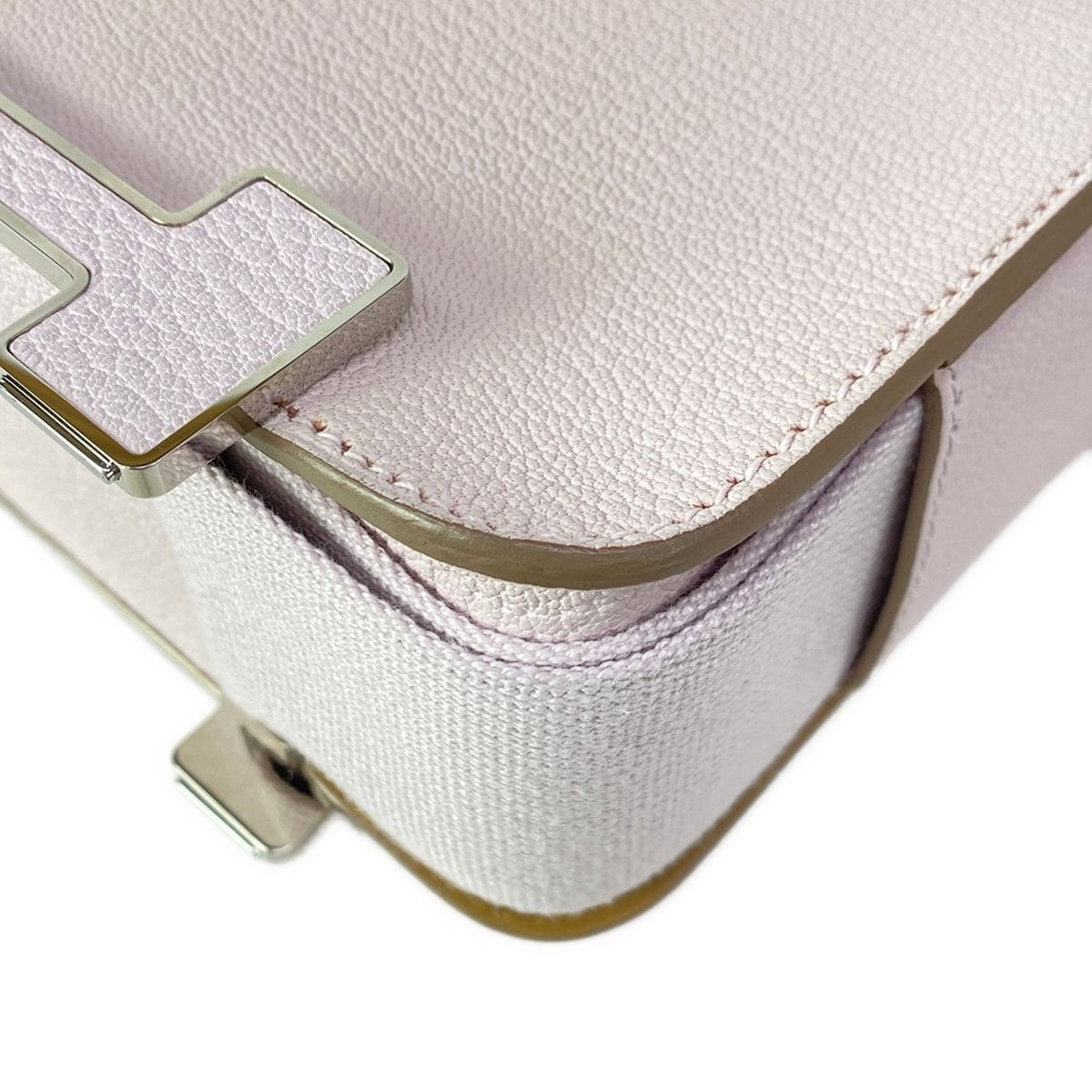Hermes Shoulder Bag Geta Mauve Pale Chai Silver — view 8