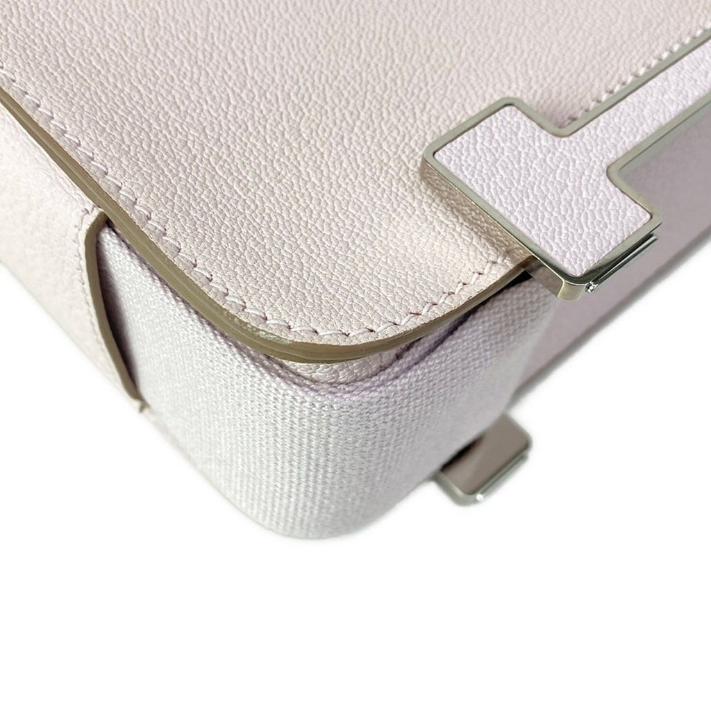 Hermes Shoulder Bag Geta Mauve Pale Chai Silver — view 7