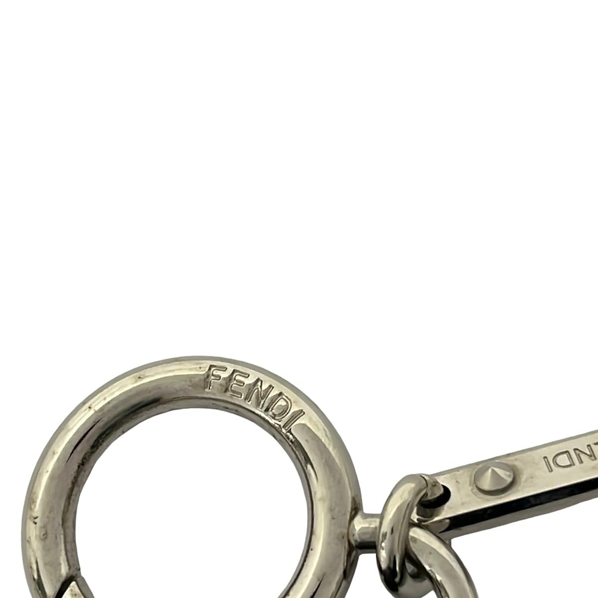 Fendi Key Holder Bag Bugs Dark Navy Ivory Multi Owl Leather Fur — view 3