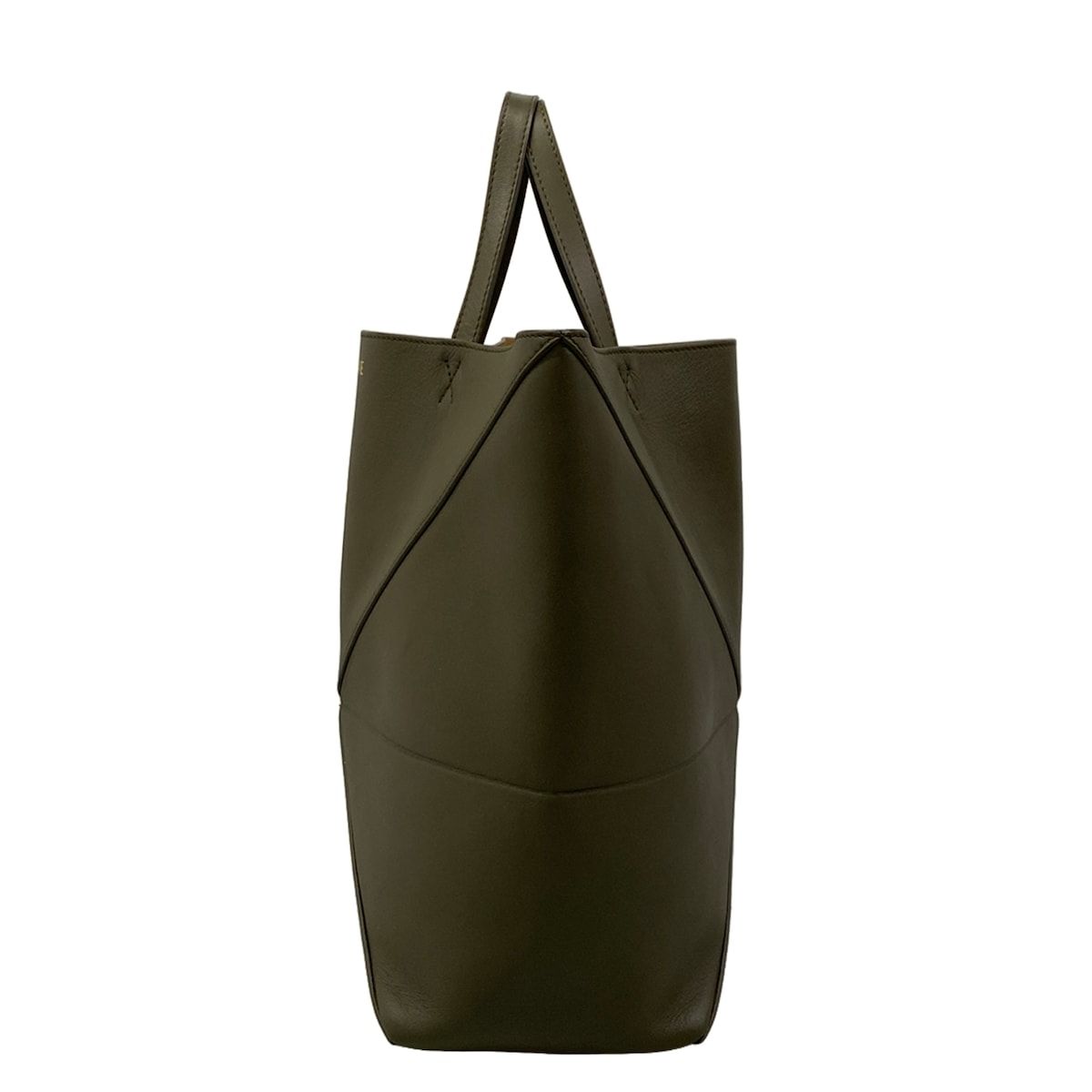 Loewe Tote Bag Puzzle Fold Medium Khaki Leather — view 4