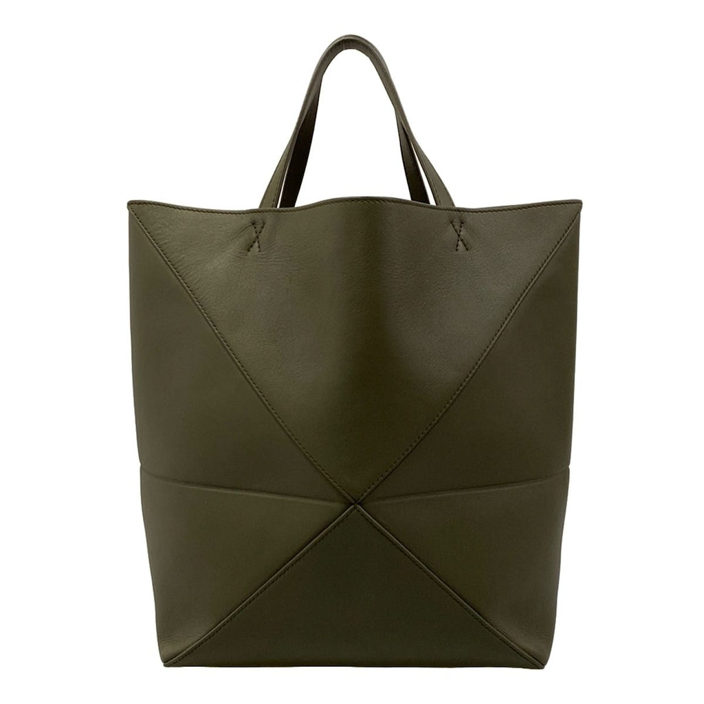 Loewe Tote Bag Puzzle Fold Medium Khaki Leather — view 3