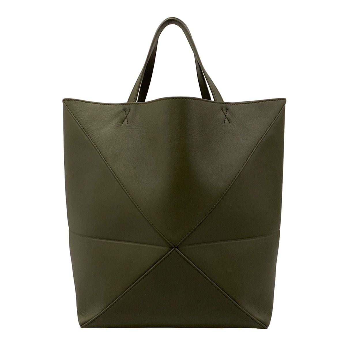 Loewe Tote Bag Puzzle Fold Medium Khaki Leather — view 3