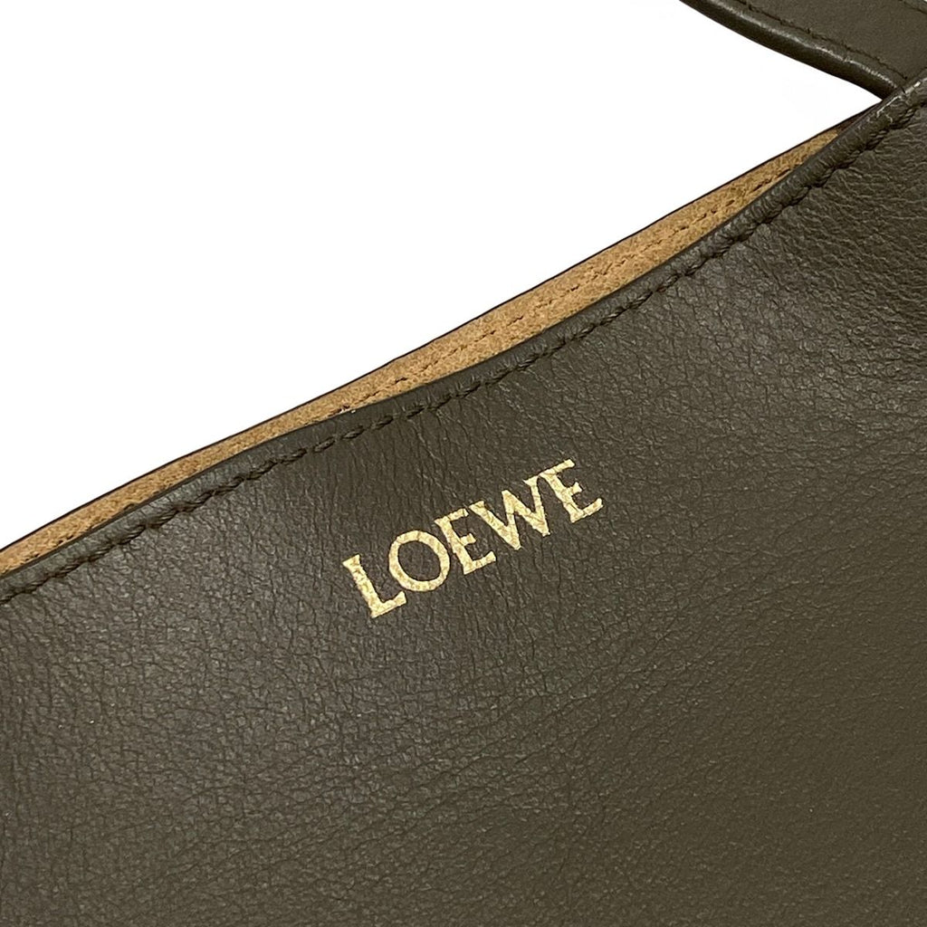 Loewe Tote Bag Puzzle Fold Medium Khaki Leather — view 8