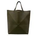 Loewe Tote Bag Puzzle Fold Medium Khaki Leather