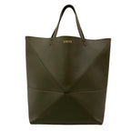 Loewe Tote Bag Puzzle Fold Medium Khaki Leather