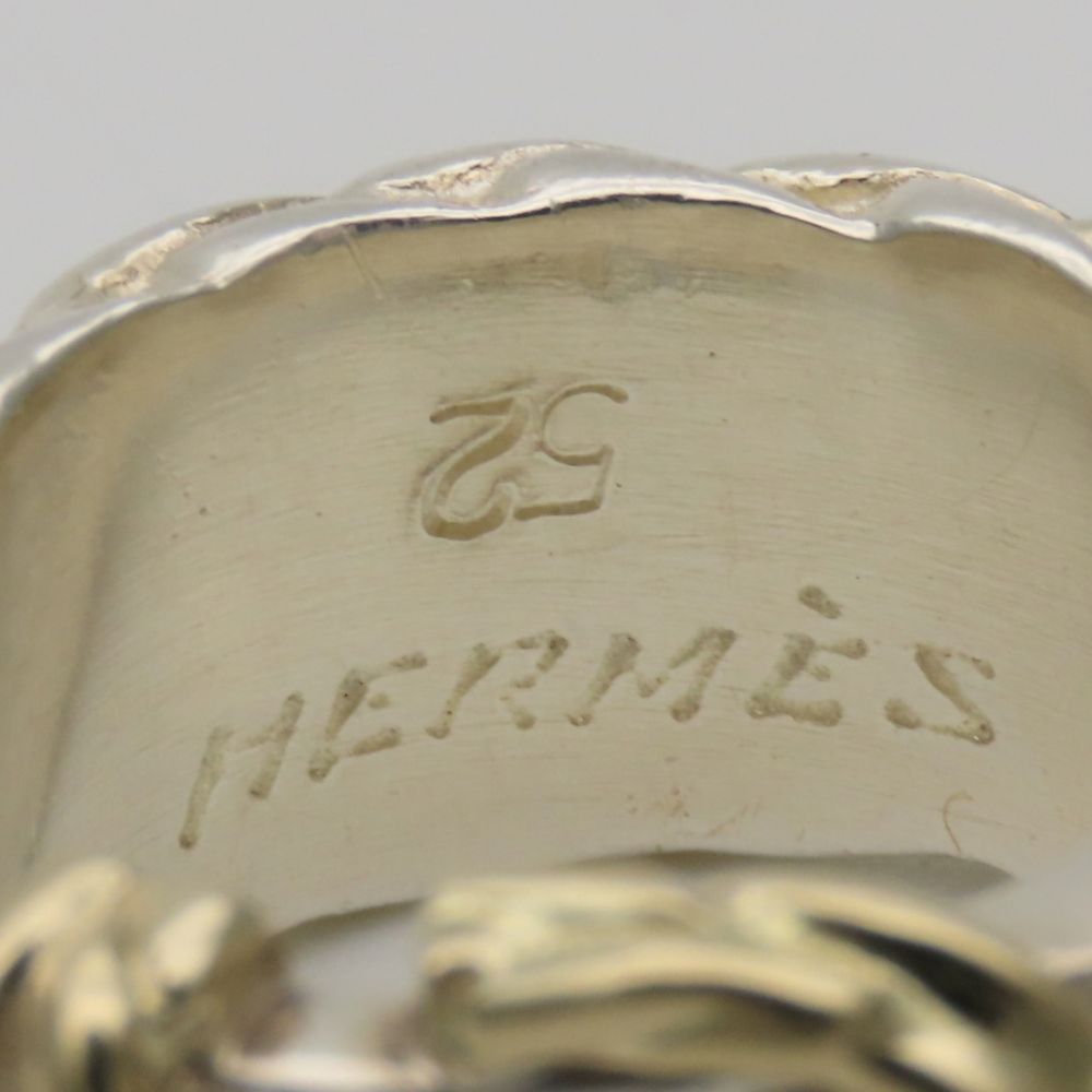 Hermes Ring Diane Silver Gold Combination Vintage Belt — view 8