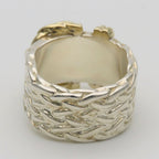 Hermes Ring Diane Silver Gold Combination Vintage Belt — view 4