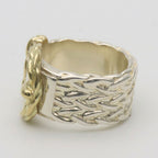Hermes Ring Diane Silver Gold Combination Vintage Belt — view 3