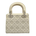 Dior Lady Mini Bag Beige White Multi Beads Rhinestone