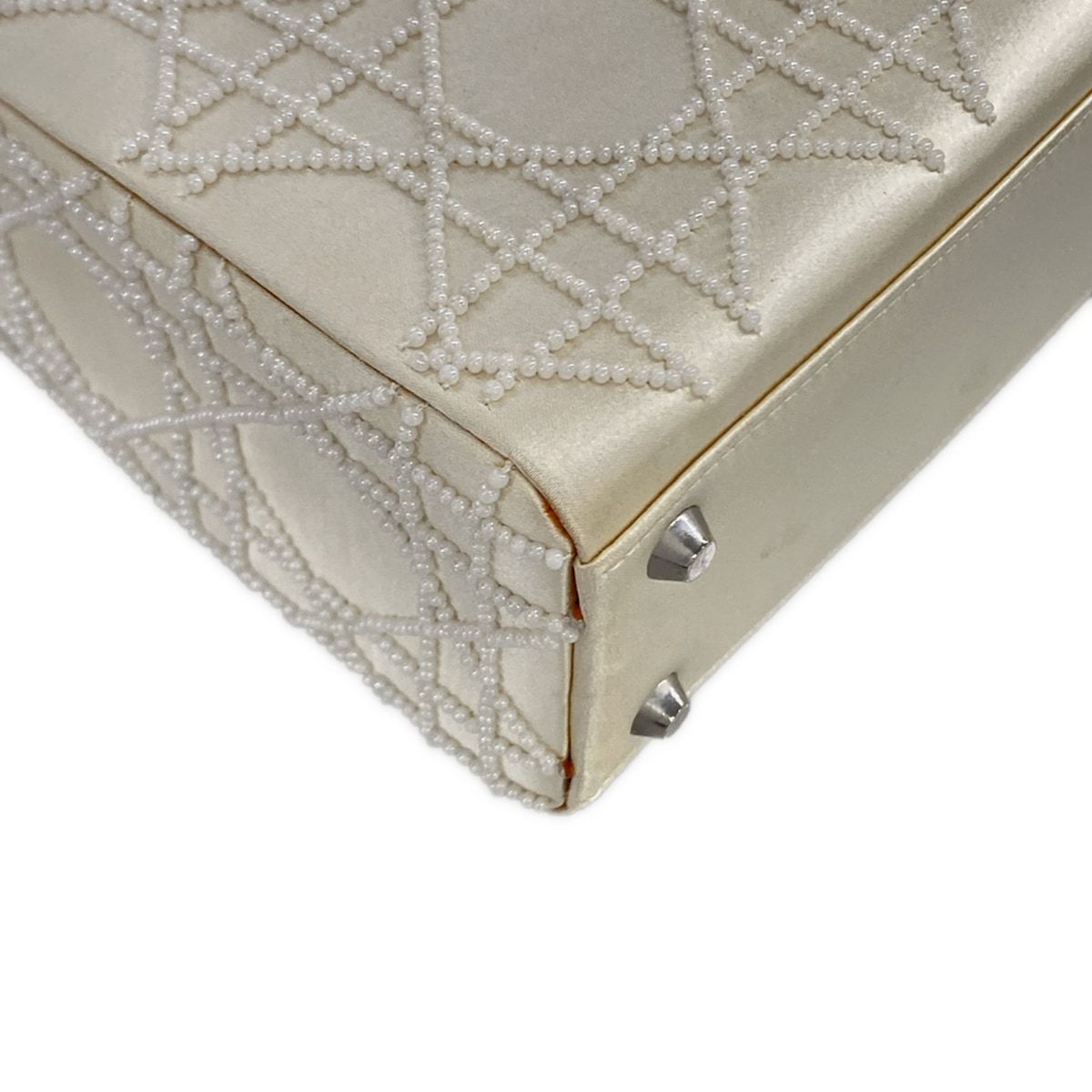 Dior Lady Mini Bag Beige White Multi Beads Rhinestone — view 6