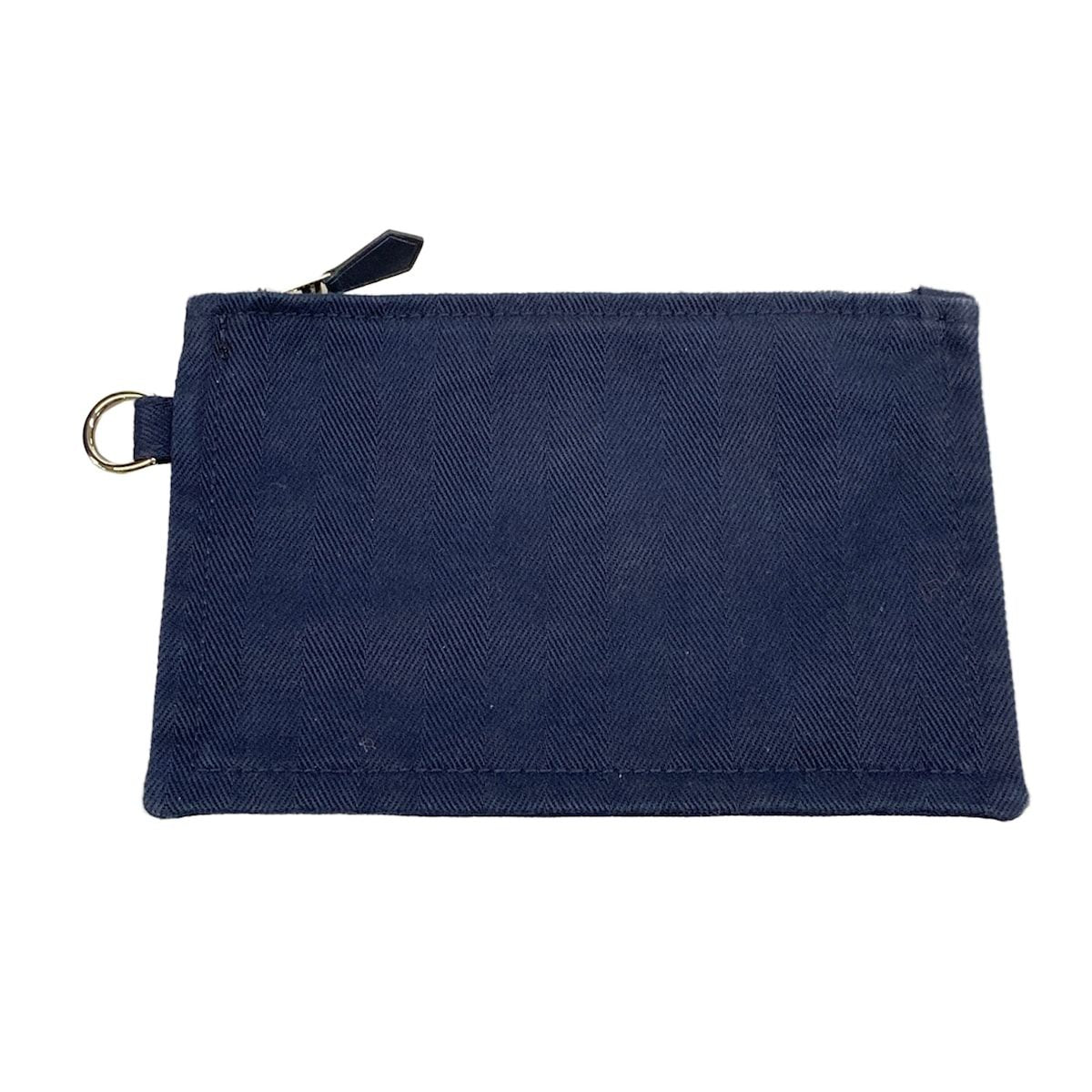 Hermes Handbag Valparaiso MM Navy Black Leather — view 8