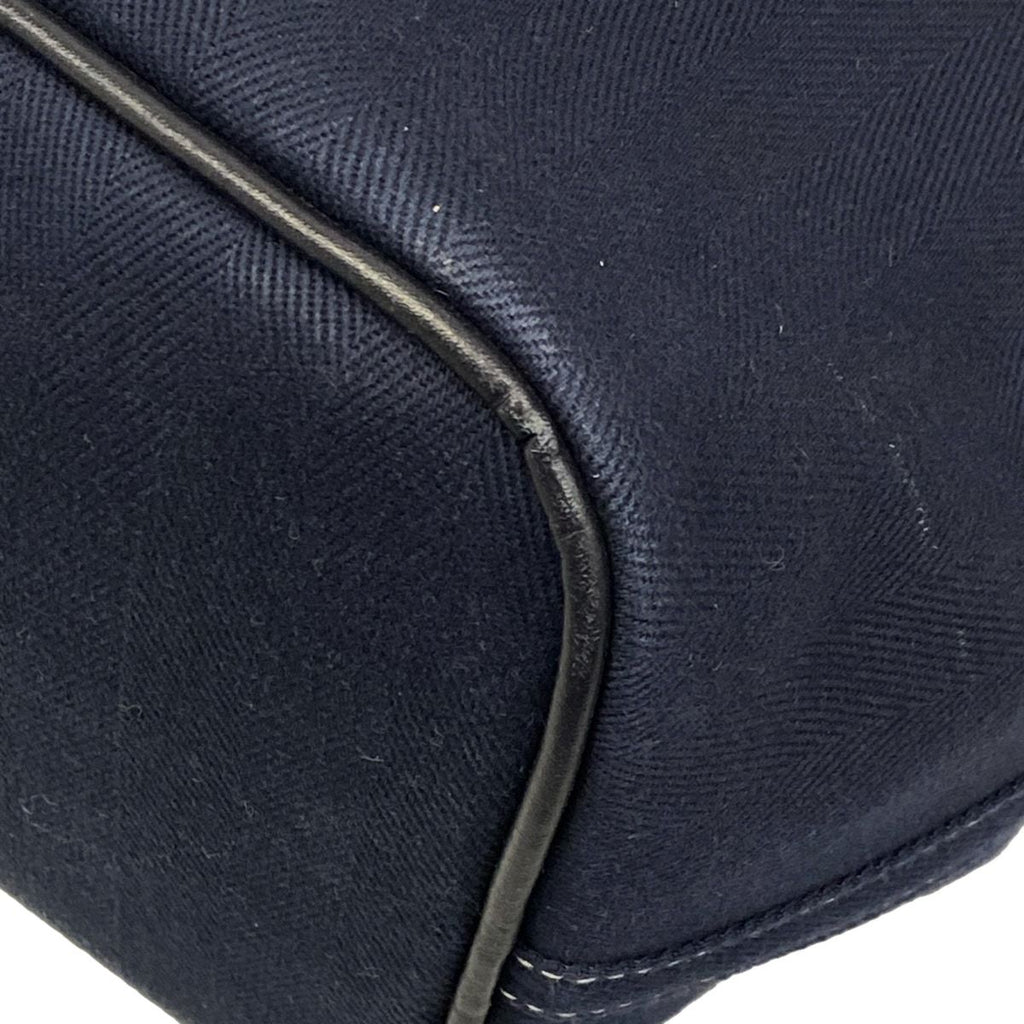 Hermes Handbag Valparaiso MM Navy Black Leather — view 6