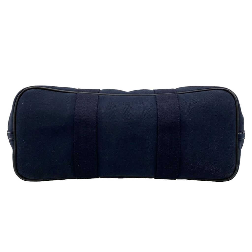 Hermes Handbag Valparaiso MM Navy Black Leather — view 5