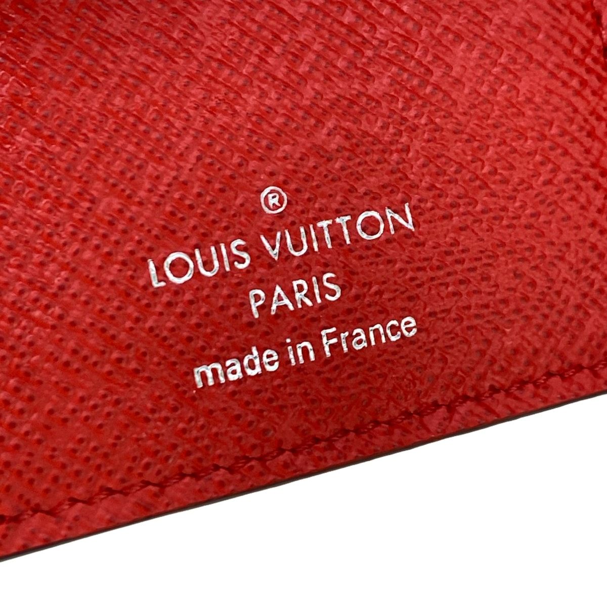 Louis Vuitton x Supreme Trifold Chain Wallet Red White Leather — view 5
