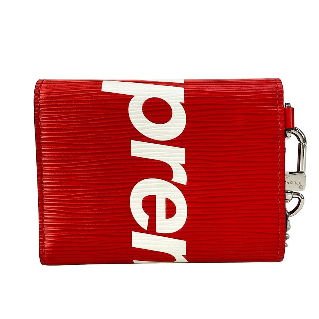 Louis Vuitton x Supreme Trifold Chain Wallet Red White Leather — view 2
