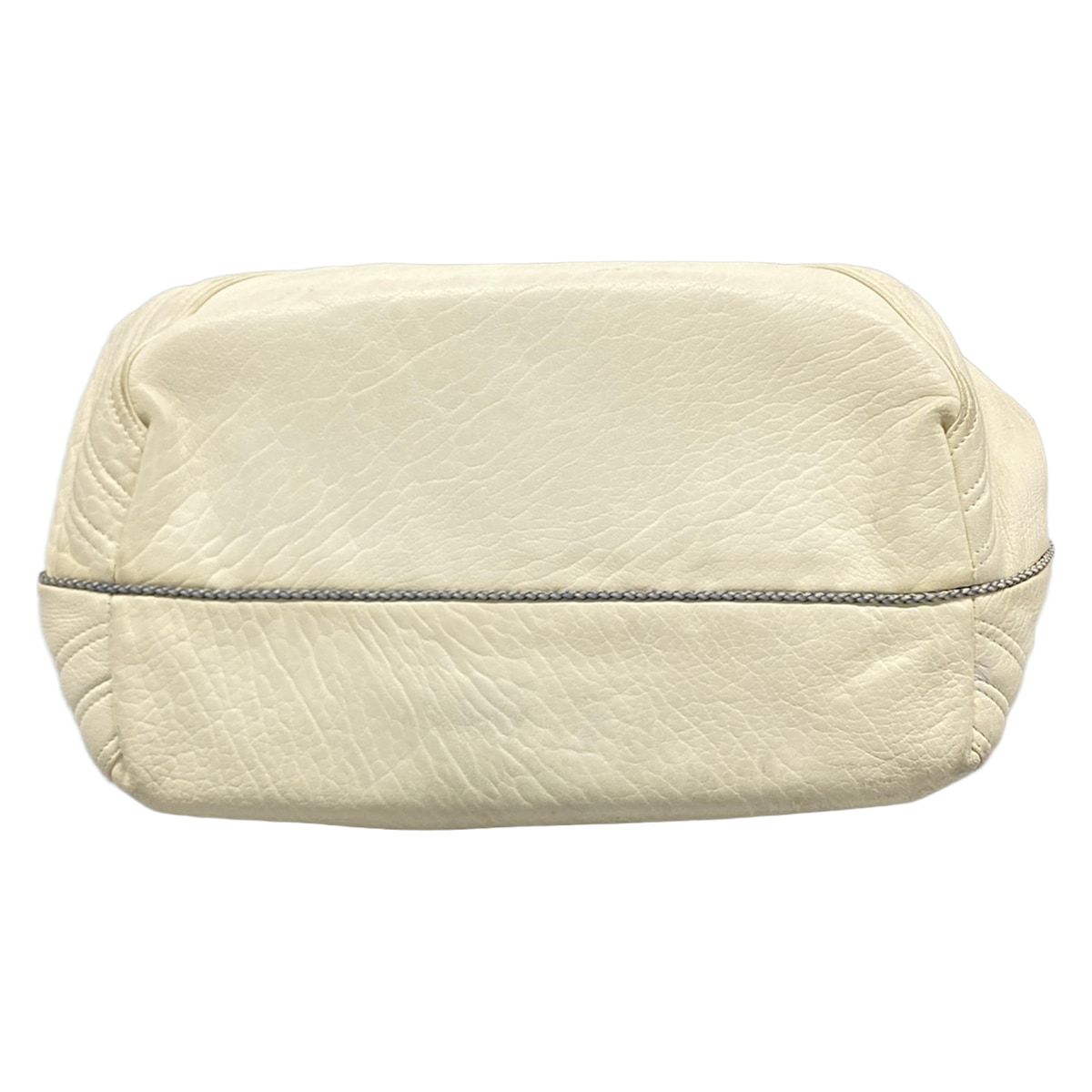 Fendi Handbag Spy Bag Ivory Navy Braided Kiss Lock Leather — view 5