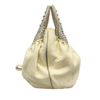 Fendi Handbag Spy Bag Ivory Navy Braided Kiss Lock Leather — view 4