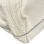 Fendi Handbag Spy Bag Ivory Navy Braided Kiss Lock Leather — view 6