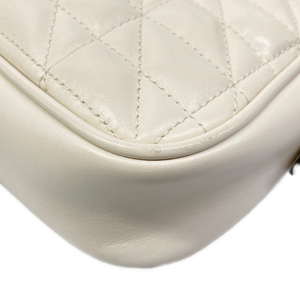 Gucci Shoulder Bag GG Marmont Ivory Chain Leather — view 6