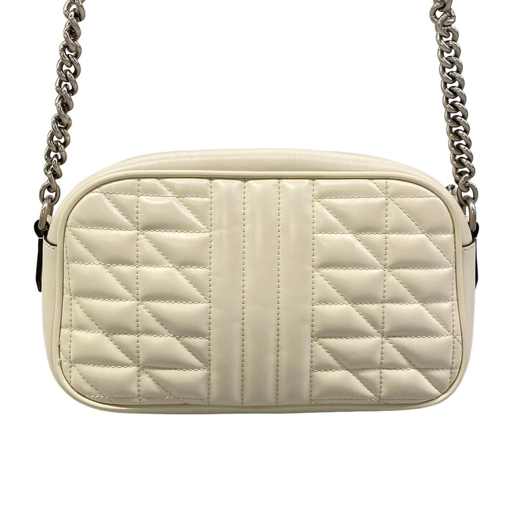 Gucci Shoulder Bag GG Marmont Ivory Chain Leather — view 3