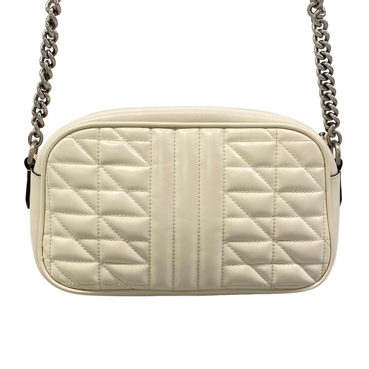Gucci Shoulder Bag GG Marmont Ivory Chain Leather — view 3