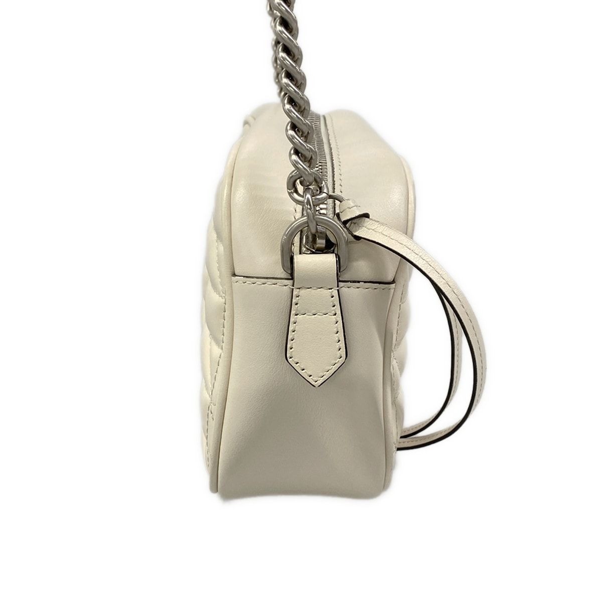 Gucci Shoulder Bag GG Marmont Ivory Chain Leather — view 2