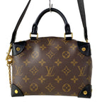 Louis Vuitton Shoulder Bag Monogram Petite Malle Souple Noir — view 3