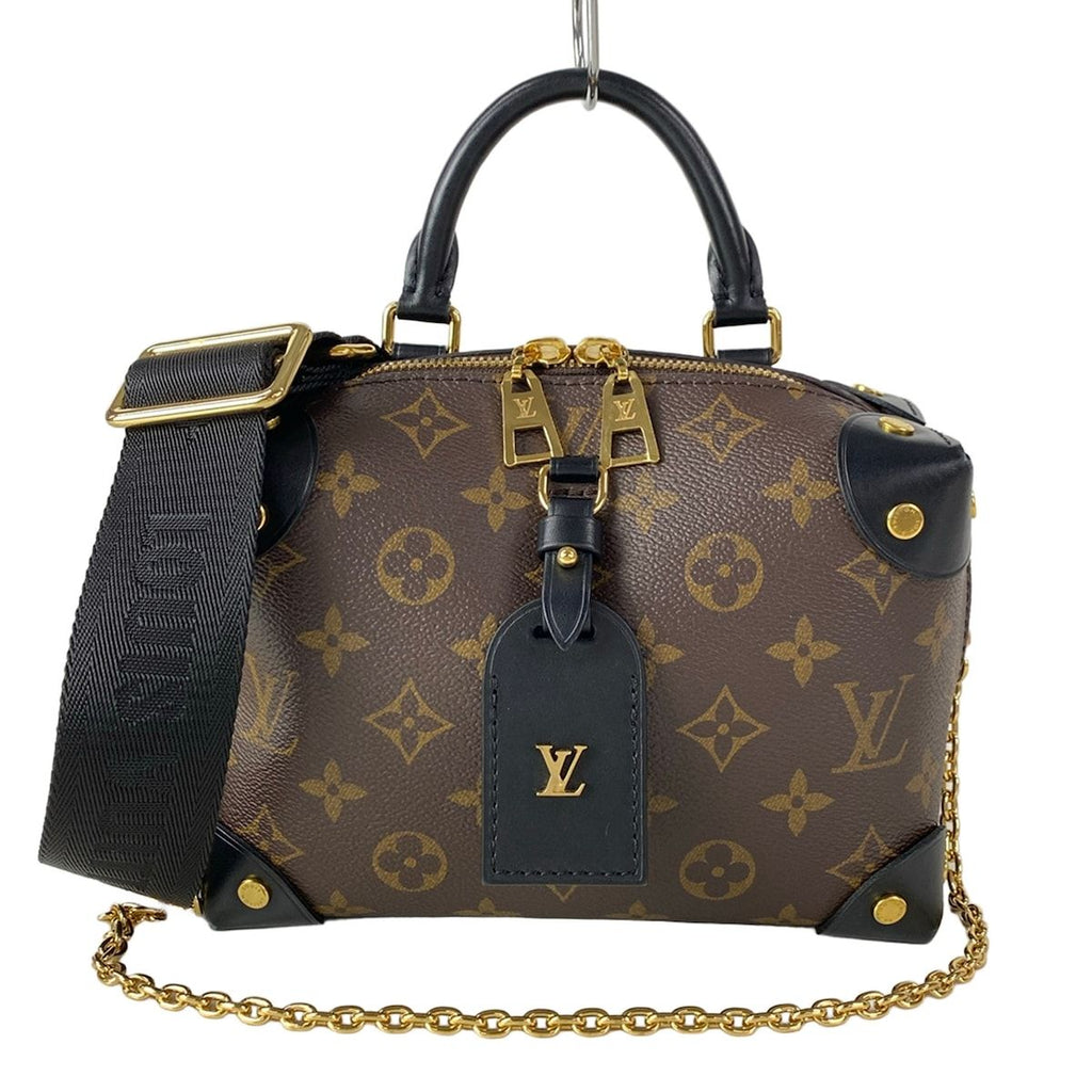 Louis Vuitton Shoulder Bag Monogram Petite Malle Souple Noir