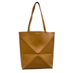 Loewe Tote Bag Puzzle Fold Medium Light Brown Folding
