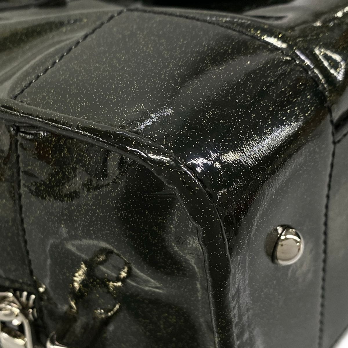 Loewe Handbag Amazona 28 Black Glitter Leather — view 6