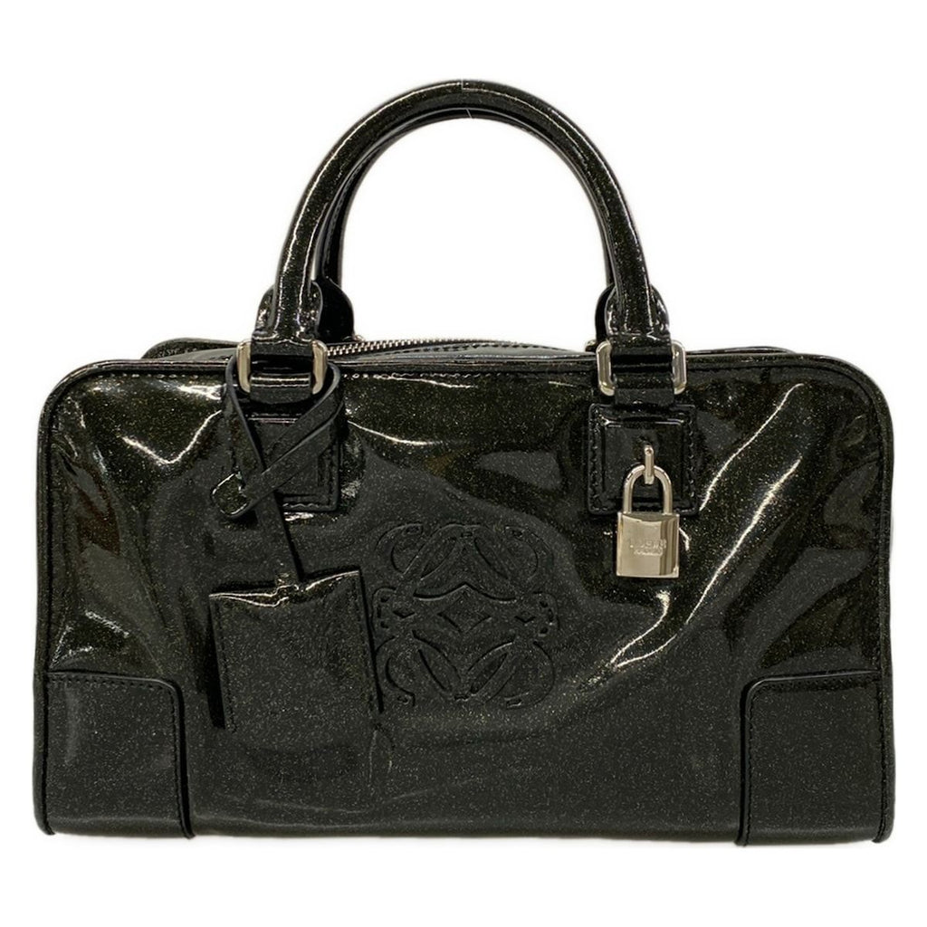 Loewe Handbag Amazona 28 Black Glitter Leather