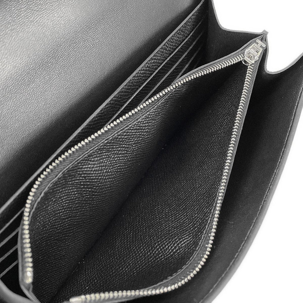 Hermes Wallet Constance to Go Black Silver — view 5