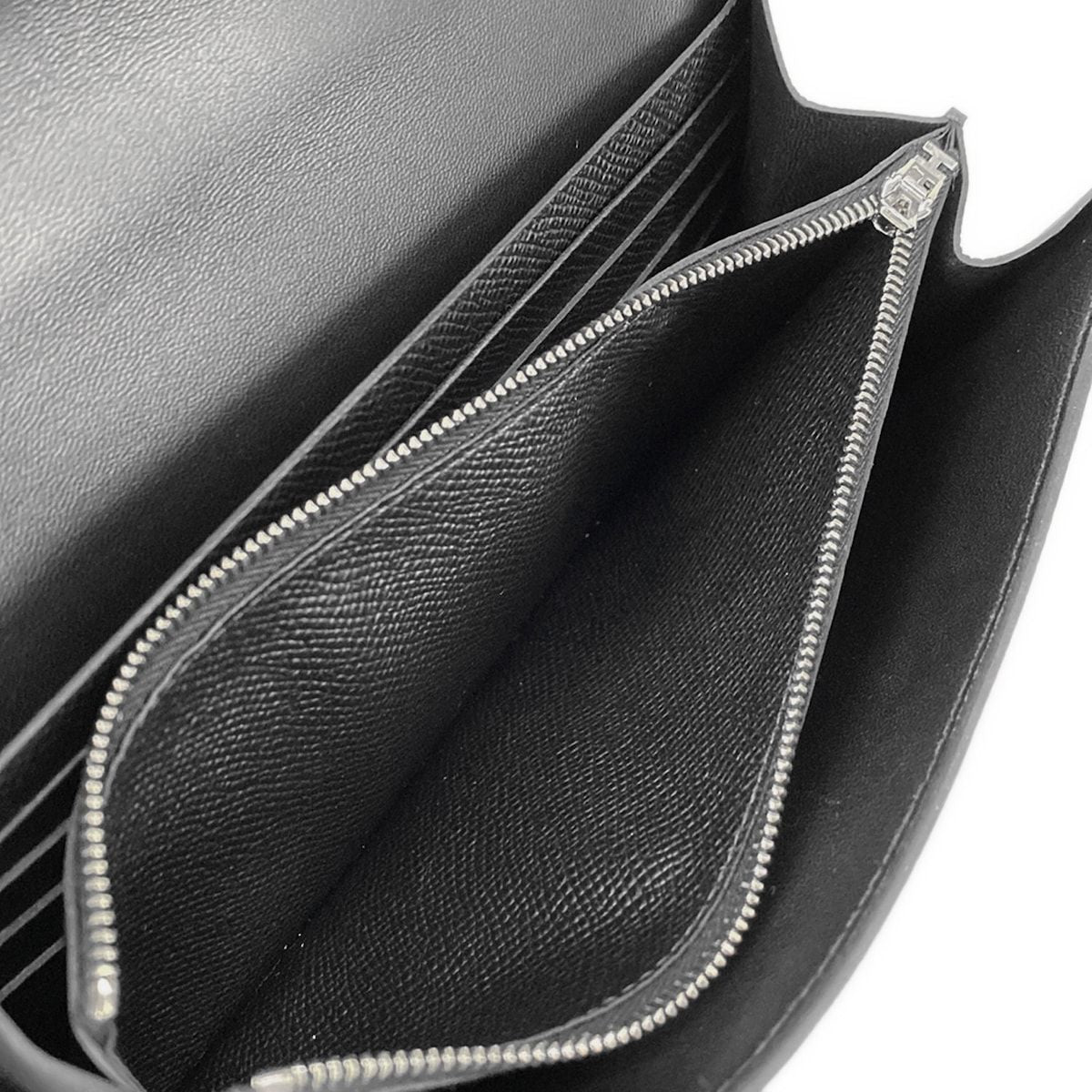 Hermes Wallet Constance to Go Black Silver — view 5