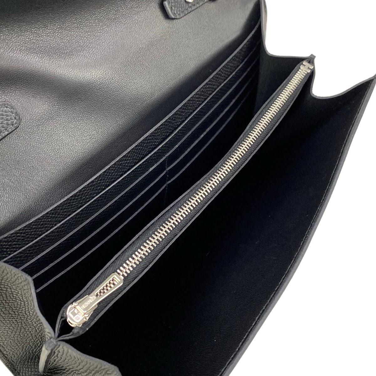 Hermes Wallet Constance to Go Black Silver — view 4