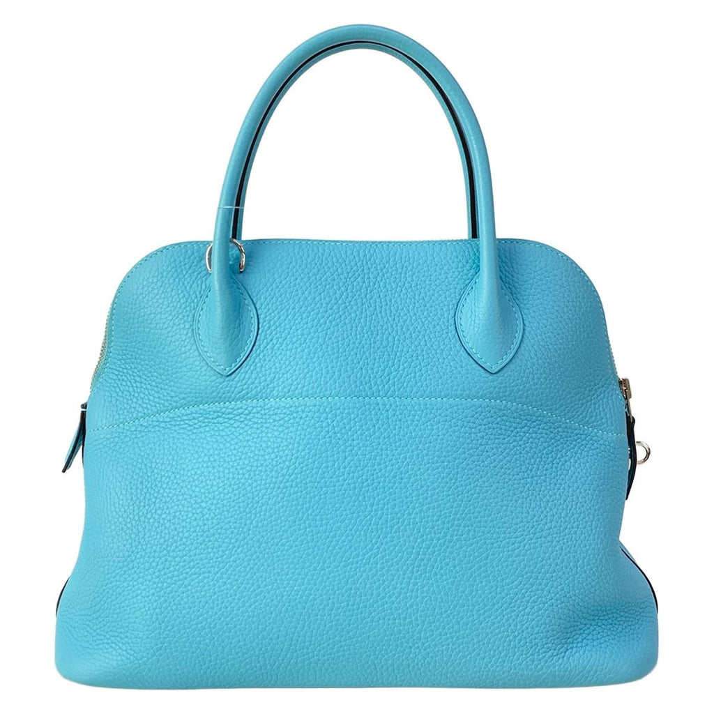 Hermes Handbag Bolide 31 Blue Atoll Silver — view 3