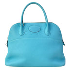 Hermes Handbag Bolide 31 Blue Atoll Silver