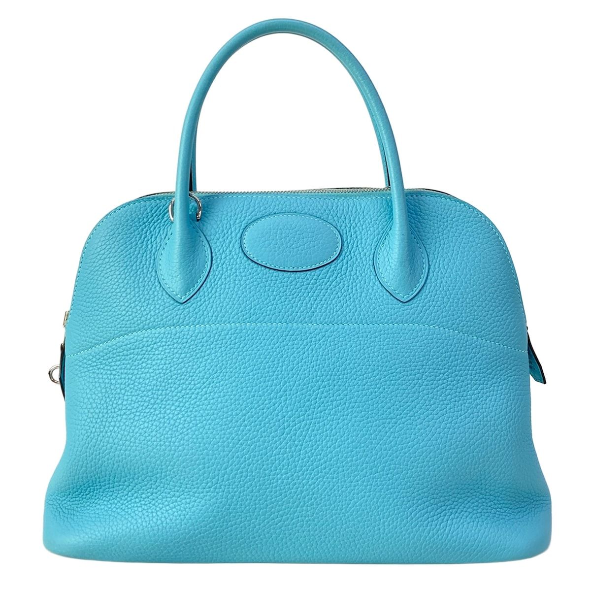 Hermes Handbag Bolide 31 Blue Atoll Silver