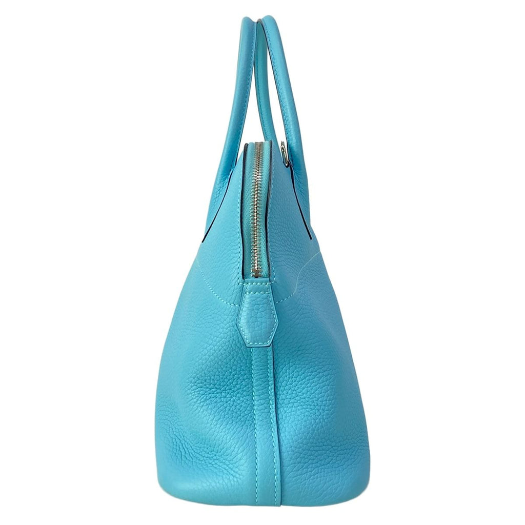Hermes Handbag Bolide 31 Blue Atoll Silver — view 4