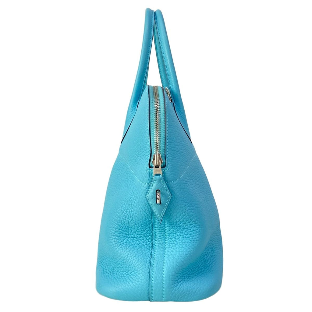 Hermes Handbag Bolide 31 Blue Atoll Silver — view 2