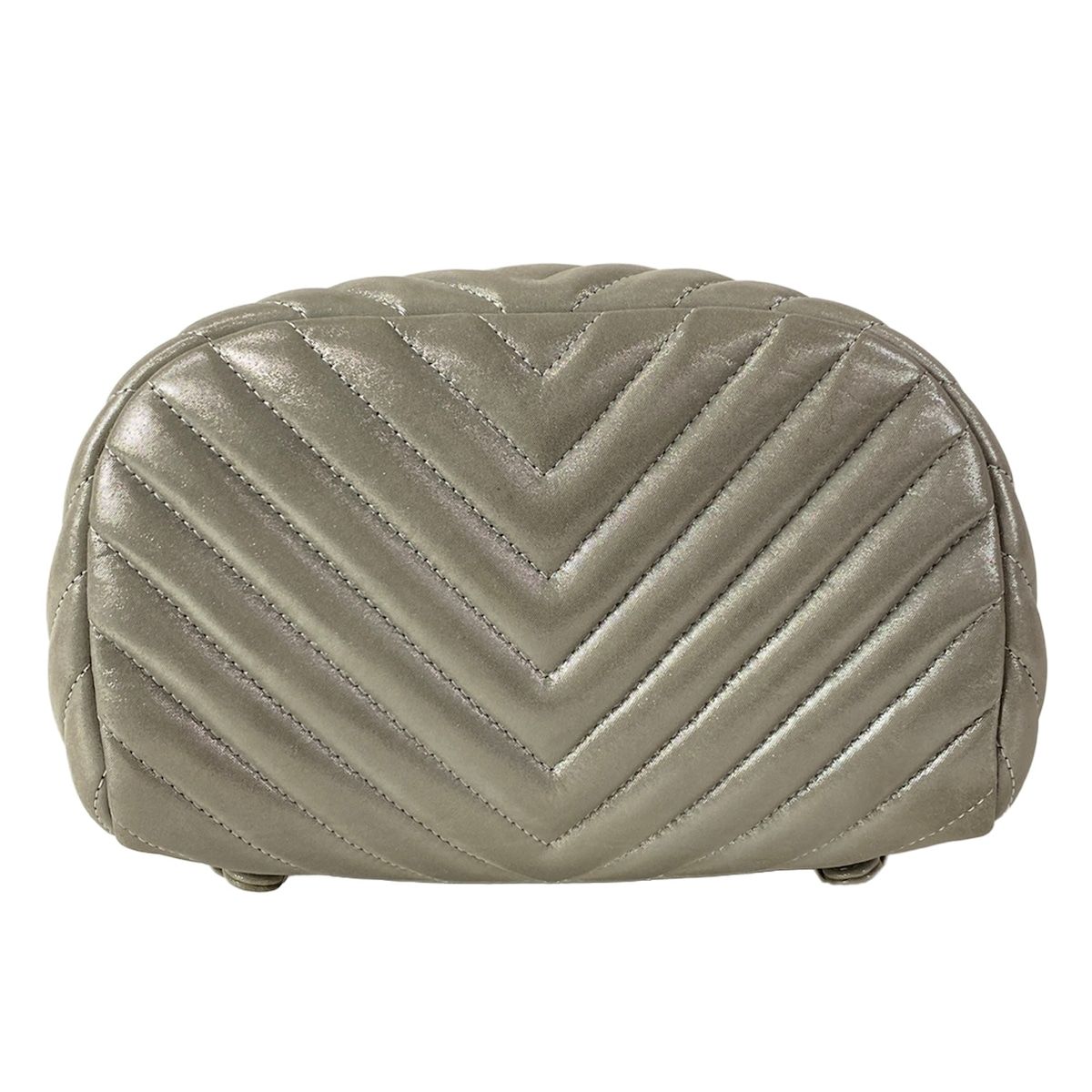 Chanel Backpack V-stitch Silver Leather — view 5